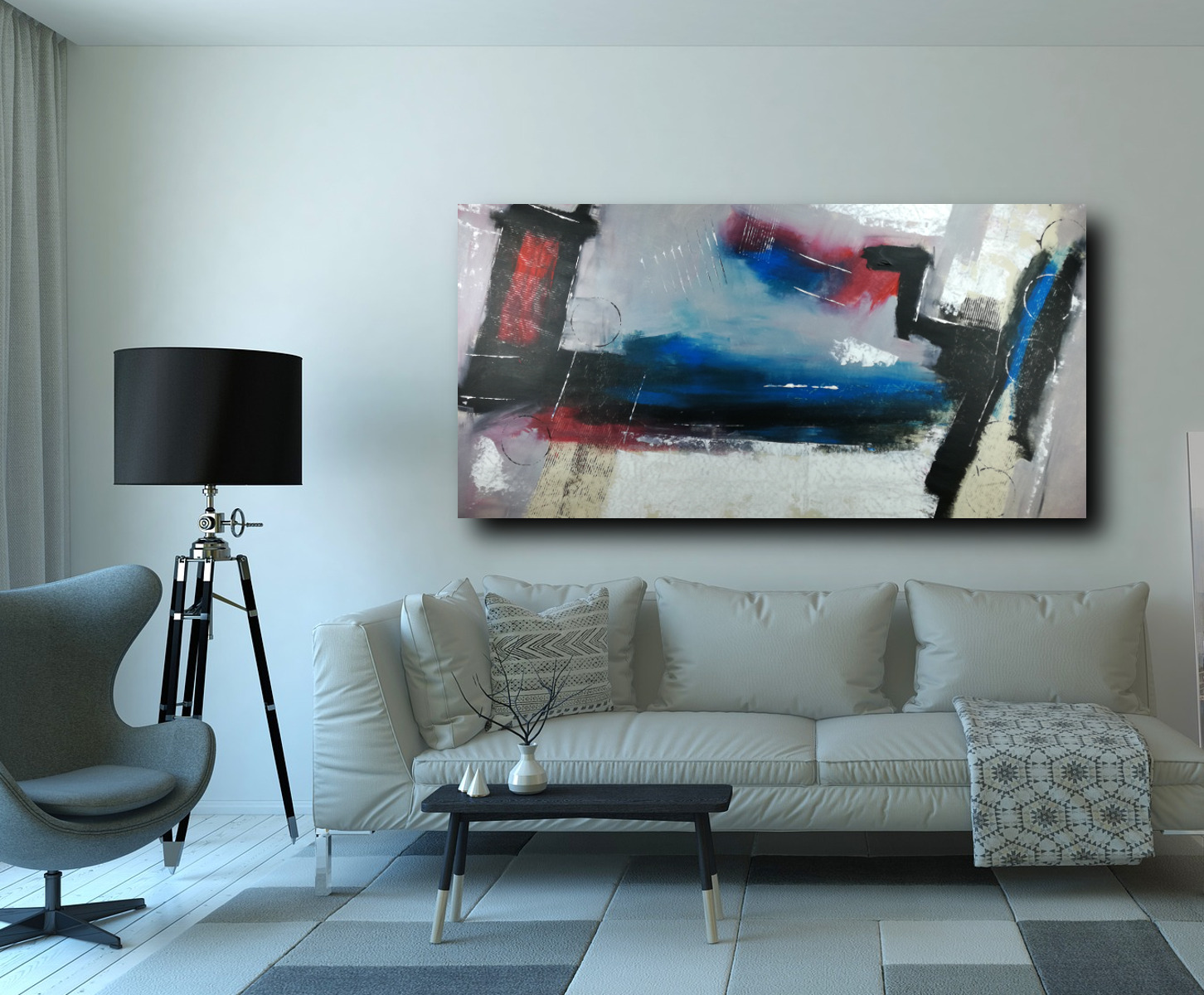quadri per salotto grandi dimensioni 180x90 astratto moderno 