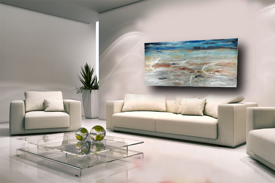 quadro dipinto a mano grande per soggiorno dimensioni 180x90x4-1 